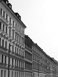 Low angle view of building against clear sky