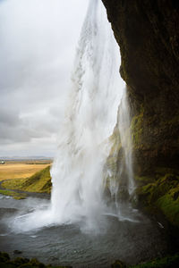 Scenic view of waterfall