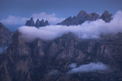 Incredible landscape with the beauty of dolomite mountains, italy.