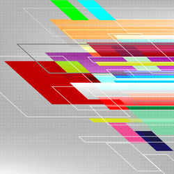 High angle view of multi colored flag