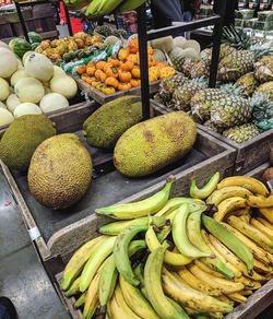 Fruits for sale at market stall