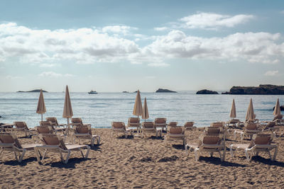 Panoramic view of beach against sky