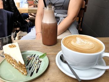 Cup of coffee on table