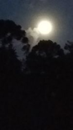 Low angle view of moon in sky