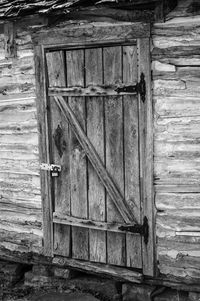 Close-up of wooden door