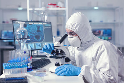 Female scientist working in laboratory