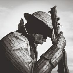 Tilt image of hat against sky