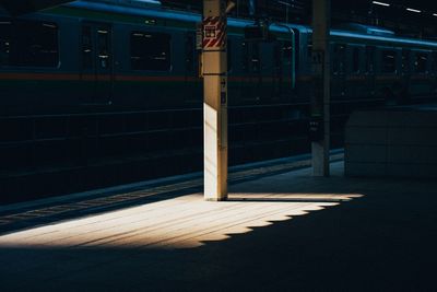 Train at railroad station platform