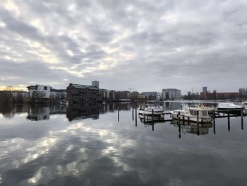 Boats in harbor