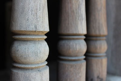 Close-up of wood ancient window