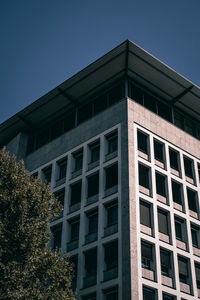 Low angle view of building against clear sky