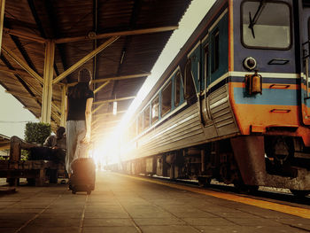 Train at railroad station