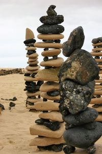 Stack of stones on beach