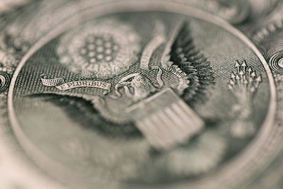 Close-up of coins