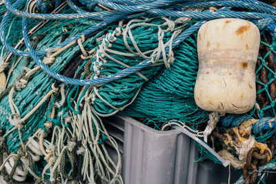 Close-up of fishing net