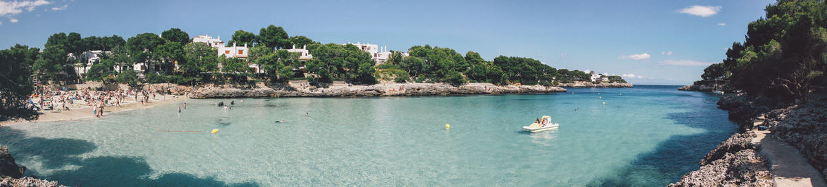 Panoramic view of beach