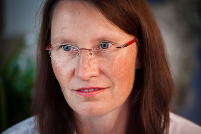 Close-up portrait of woman