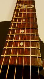 Close-up of cropped guitar