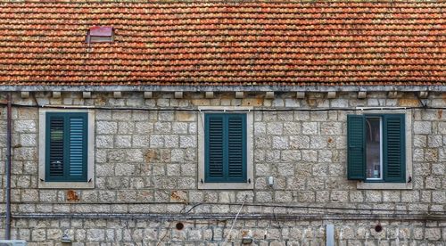 Full frame shot of old building