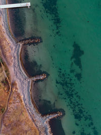 High angle view of beach