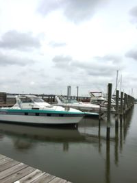 Boats in harbor