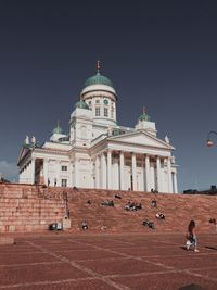 View of historic building against clear sky
