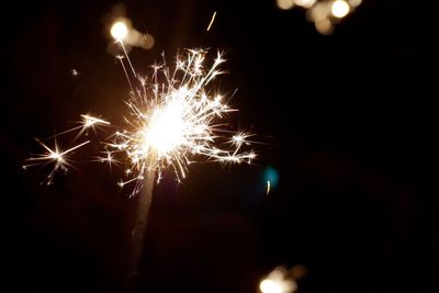 Low angle view of firework display