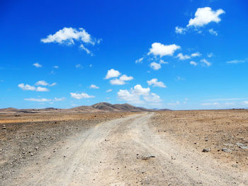 Scenic view of desert against sky