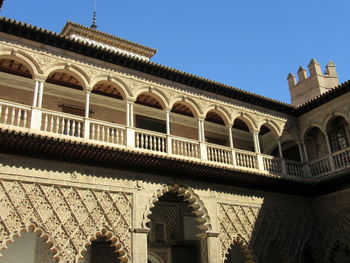 Low angle view of building against clear sky