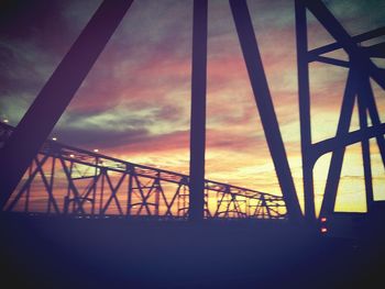 Low angle view of sky at sunset