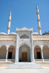 Exterior of historic building against sky