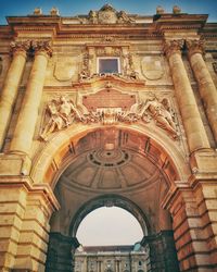 Low angle view of historical building against sky