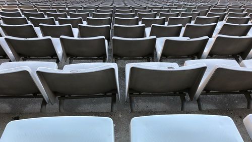 Full frame shot of empty chairs