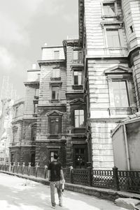 Woman standing in city