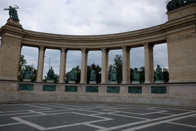 View of historical building against cloudy sky