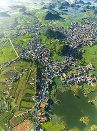 High angle view of cityscape