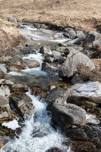 River flowing through rocks