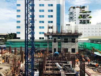 Buildings against sky in city