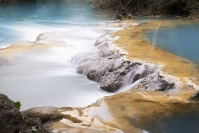 Small cascades in sequensa in tuscany produced by the elsa river