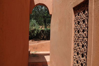 Close-up of window against building