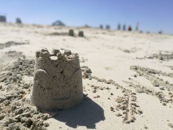 Close-up of sand on beach