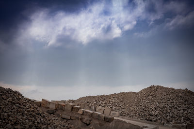 Scenic view of old ruin against sky