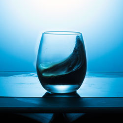 Close-up of drink in glass on table