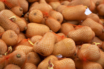 Full frame shot of fruits for sale at market stall