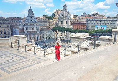 Elegant woman in rome