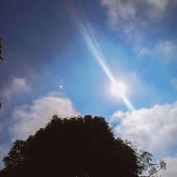 Low angle view of vapor trail in sky