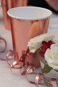 Close-up of tea served on table