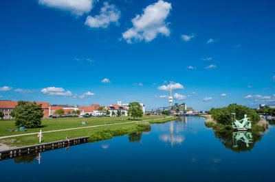 View at gudenaaen and randers city