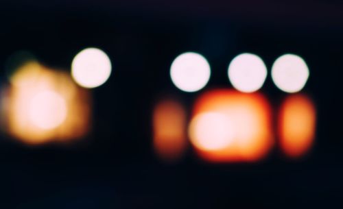 Defocused image of illuminated lights