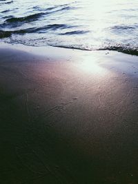 High angle view of beach